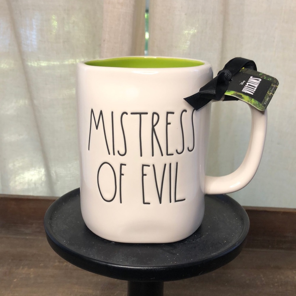 NEW Rae Dunn MISTRESS OF EVIL Disney Villains Double Sided Mug